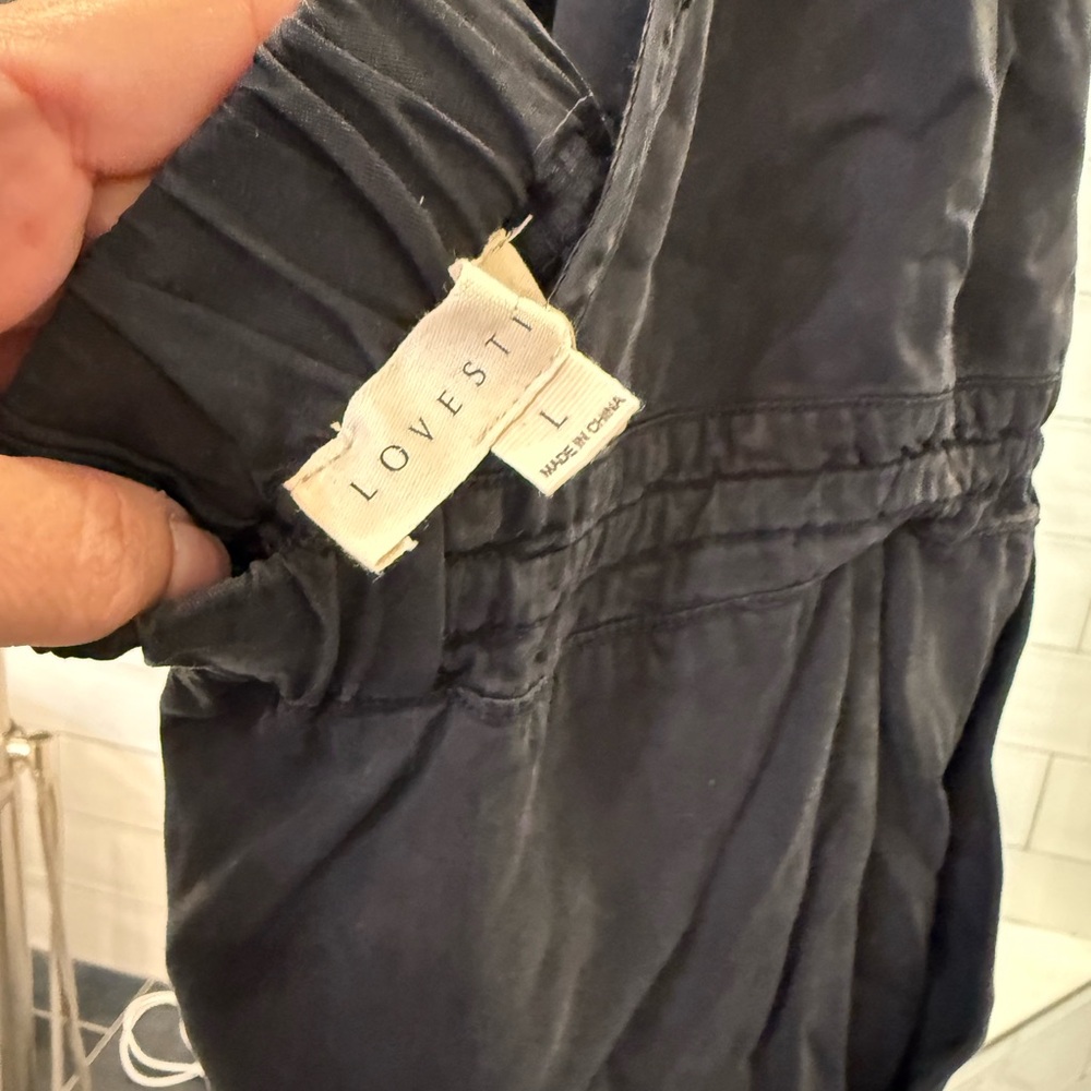 Love Stitch women’s  black  Joggers  nwot a women’s jumpsuit b2